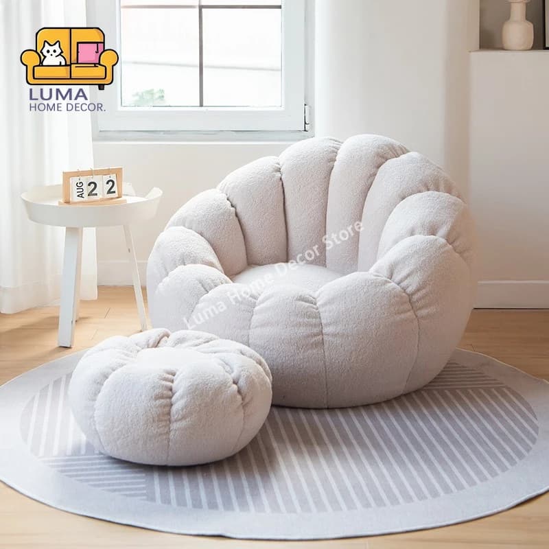Luma Lazy Single Sofa for Bedroom Room Living Room Small Soft Sofa Balcony Leisure Chair Living Room Sofas Bed Couch Furniture