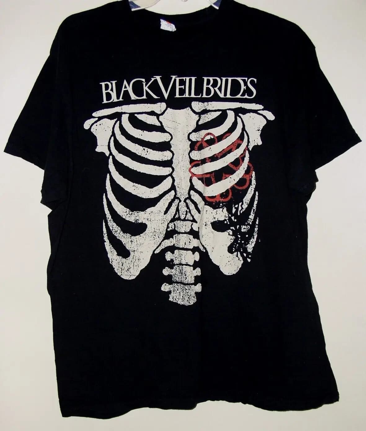 Black Veil Brides Skeleton Concert Tour T Shirt Size X Large