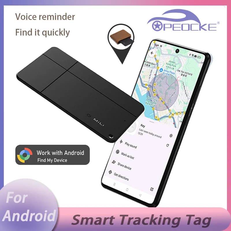 MiLi Smart Tracking Tag For Android Gps Location Tracker MiTag Work with Google Find My for Wallet Keys Anti-loss Card Device