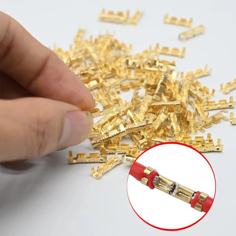 50/100/200PCS 453U-shaped Electrical Cable Connectors Tab Cold Insert Wire Connector Electricos Small Ceeth Terminal