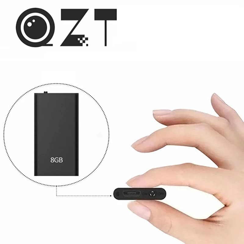 QZT Smallest Voice Recorder Mini MP3 Player Small Digital Audio Sound Recorder Micro Voice Recorder Dictaphone Recording Device