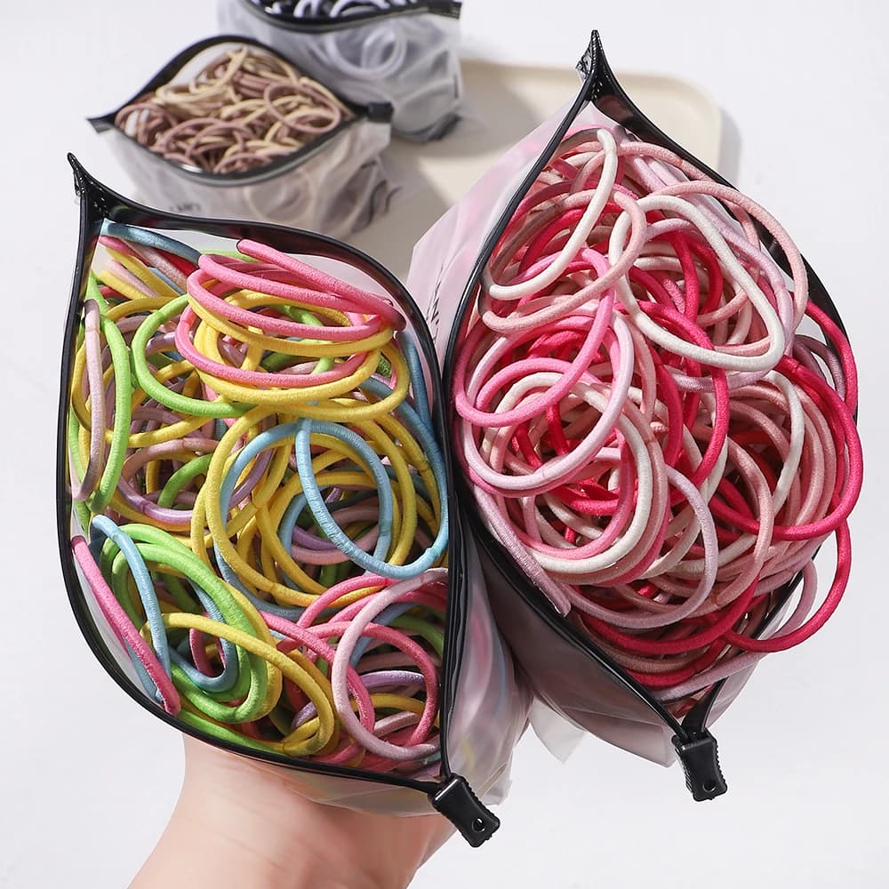 30/50/100PCS Girls Solid Big Rubber Band Ponytail Holder Gum Headwear Elastic Hair Bands Korean Hair Accessories Ornaments