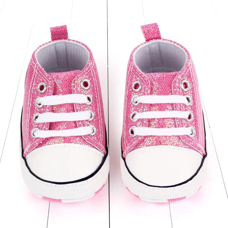 Baby Shoes High Quality Blingbling Canvas Sneaker Spring and Autumn Style Multiple Color Chioces 2024 New Baby Fashion D2479