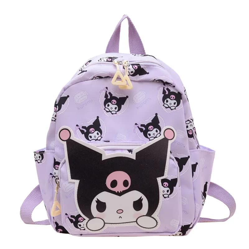 2025 Anime Cartoon Kuromi Melody Cinnamoroll Backpack Boys Girls Cartoon Hello Kitty Kawaii Canvas Fashion Children's Schoolbag