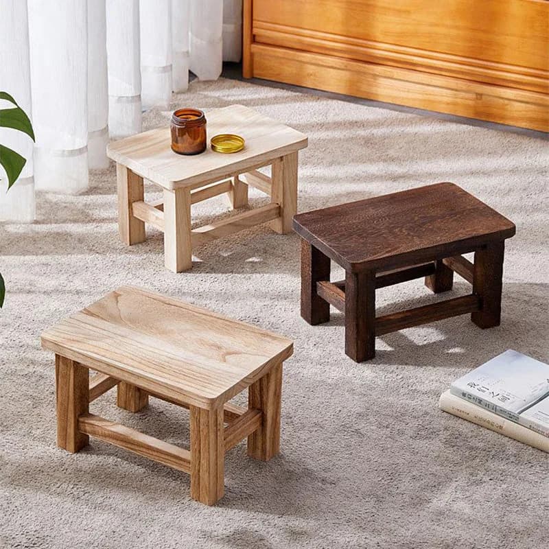 Solid Wood Stool Adult Shoe Changing Stool For Daily Household Kitchen Bathroom Living Room Garden Wooden Step Stool Supplies