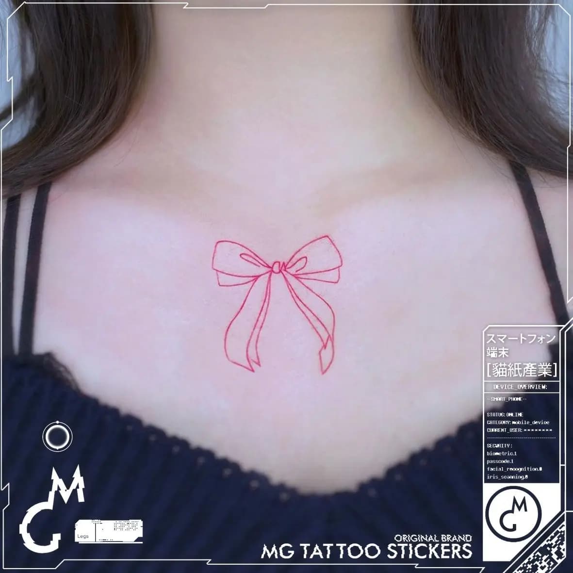 Pink Bowknot Temporary Tattoo Arm Sexy Art Lasting Fake Tattoo for Woman Womantic Tattoo Sticker Waterproof Tatuajes Temporales
