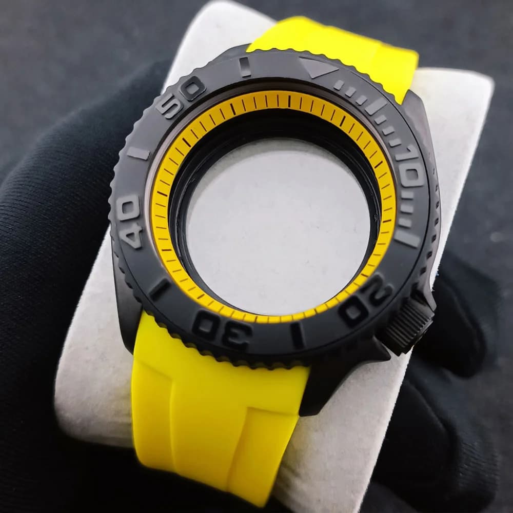 NH35 Case 42mm High-quality Men's Watches Steel Black Case NH35 NH36 Movement Case Watch Accessories Sapphire Glass 22mm Band