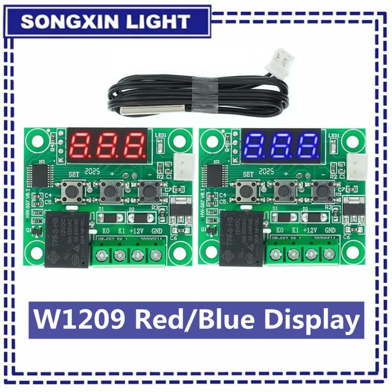 SX 50CM NTC Thermistor Temperature Sensor Waterproof Probe Wire 10K 1% 3950 W1209 W1401 cable W1209 Temperature control Module