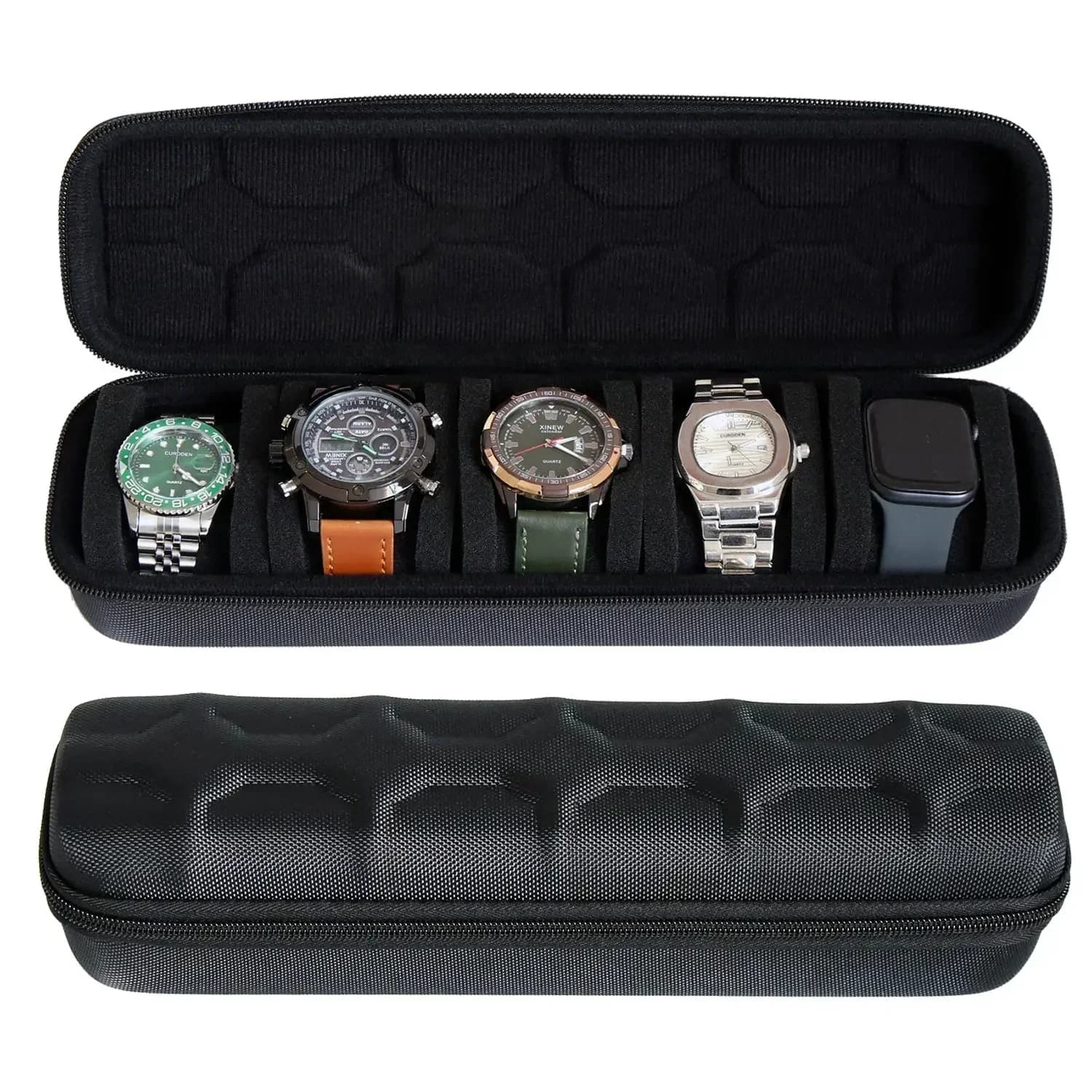 Watch Box Organizer For Men or Women,Watch Travel Case Portable Storage Watch Display Holder for Wristwatches and Smart Watches
