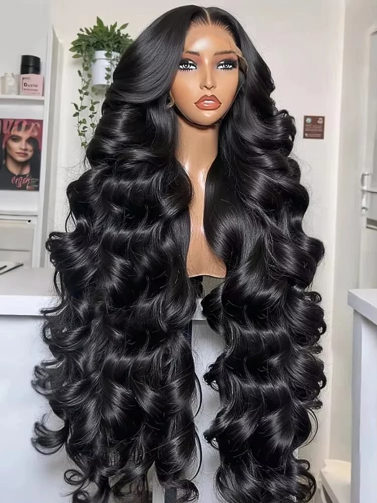 13x4 Body Wave Lace Front Human Hair Wig 200% Water Wave Pre Plucked HD Transparent Lace Wig 5x5 Closure Glueless Wigs For Women