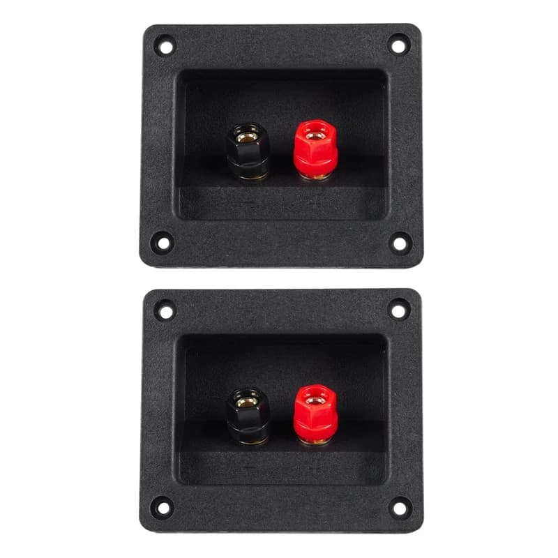 Top Deals 2PCS 90X78mm Square Binding Post Type Speaker Box Terminal Cup Wire Connector Board