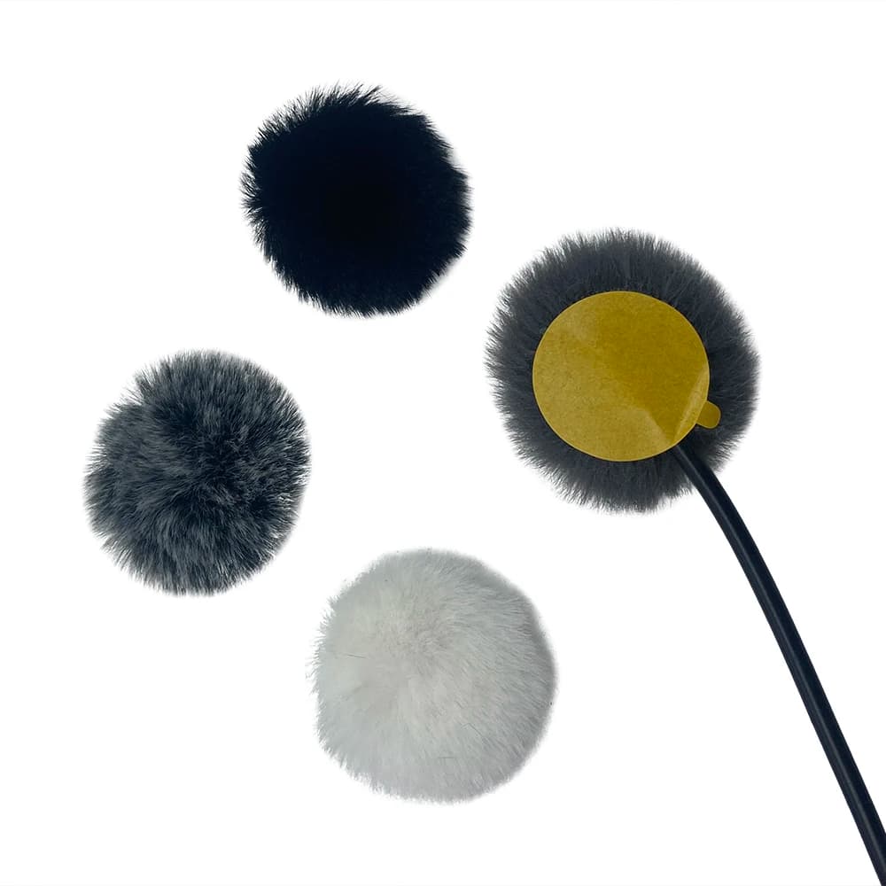 Blue Mantis Furry Circles Reusable Soft Covers Stciker That Provide a Shield Against the Wind and Camouflage for Lavalier Mics