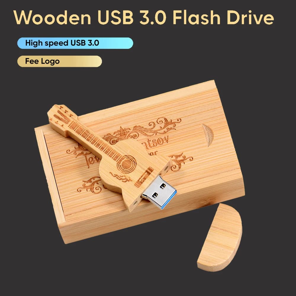 High speed USB Flash Drive3.0 Wooden/Bamboo Pendrive 8GB 16GB 32GB 64GB 128GB 128GB Memory Stick customized Logo Gift Pen drive