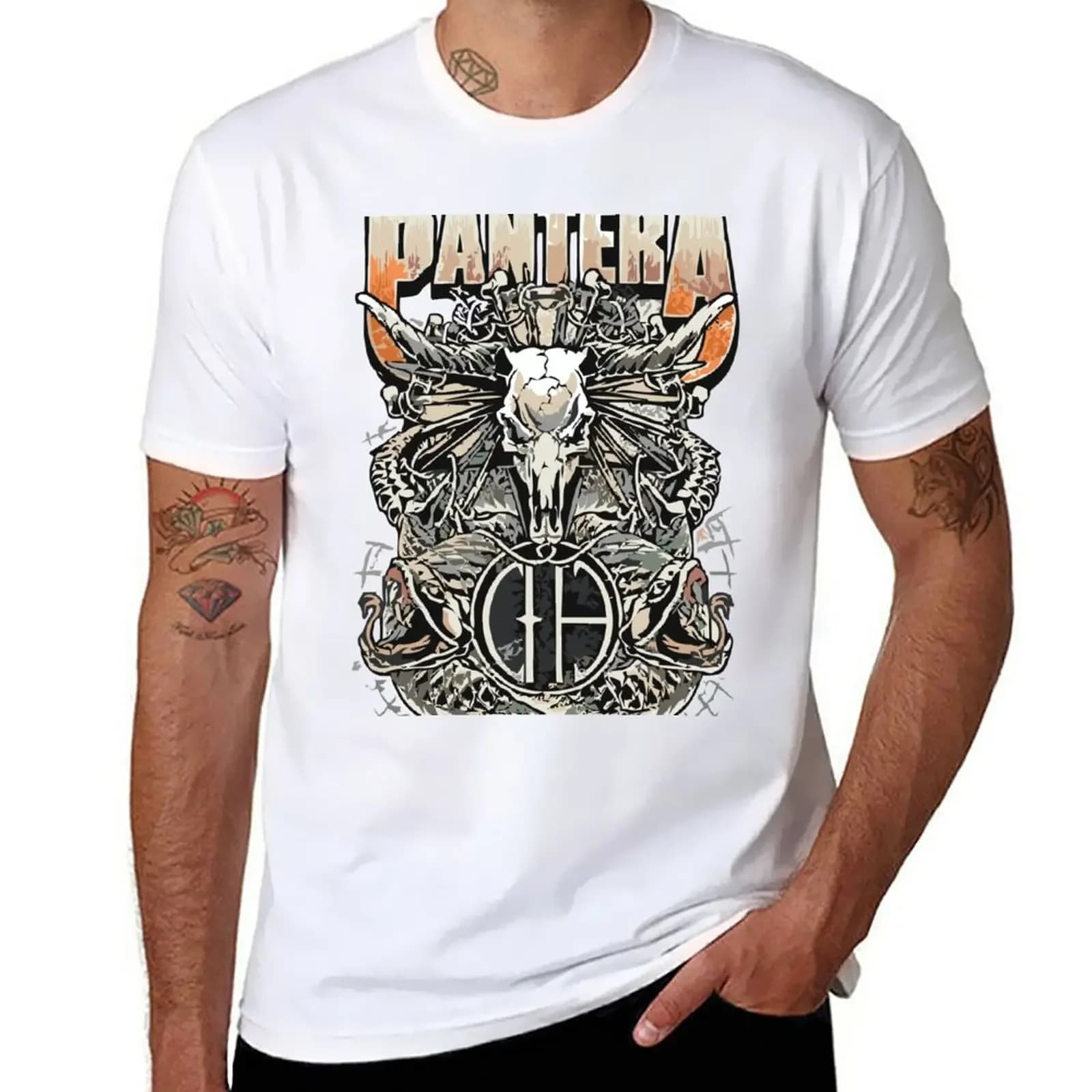 New rock band pantera T-Shirt kawaii clothes graphic t shirts Short sleeve tee man clothes mens t shirt graphic