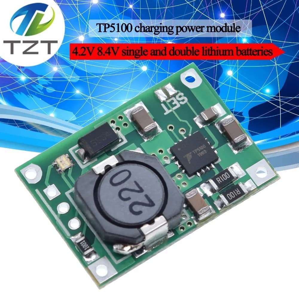 TP5100 double single lithium battery charge management compatible 2A rechargeable lithium plate 18650 TP5100 4.2V 8.4V