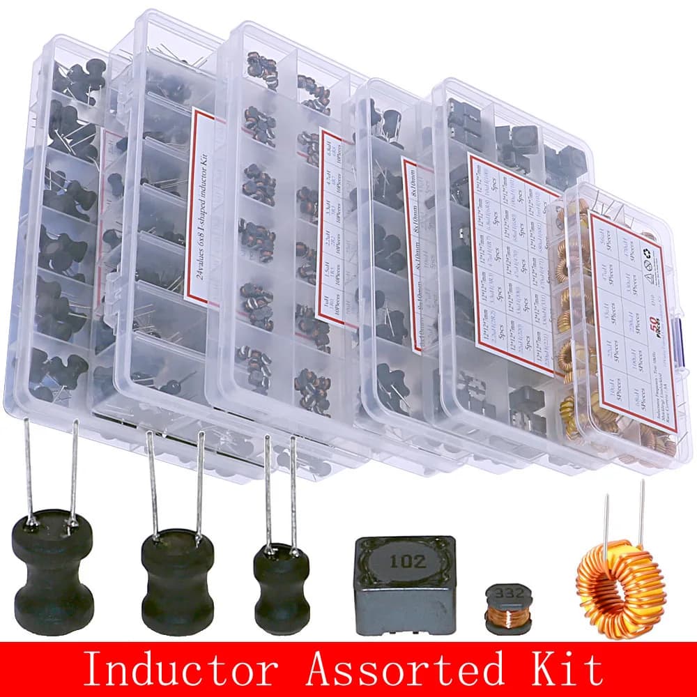 Toroid Core Choke Color Ring Inductor Assorted Kit 2.2uH 3.3uH 4.7uH 6.8uH 10uH 22uH 47uH 68uH 100uH 220uH 1mH 4.7mH 10mH 100mH