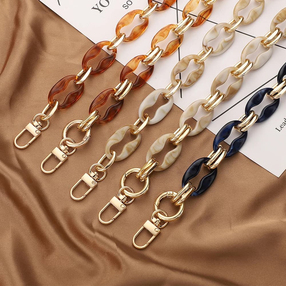 1Pcs New 40/60cm Acrylic Handbag Chains Shoulder Bag Strap DIY purse Chain Resin Chains Handles Belt Parts Bag Accessories