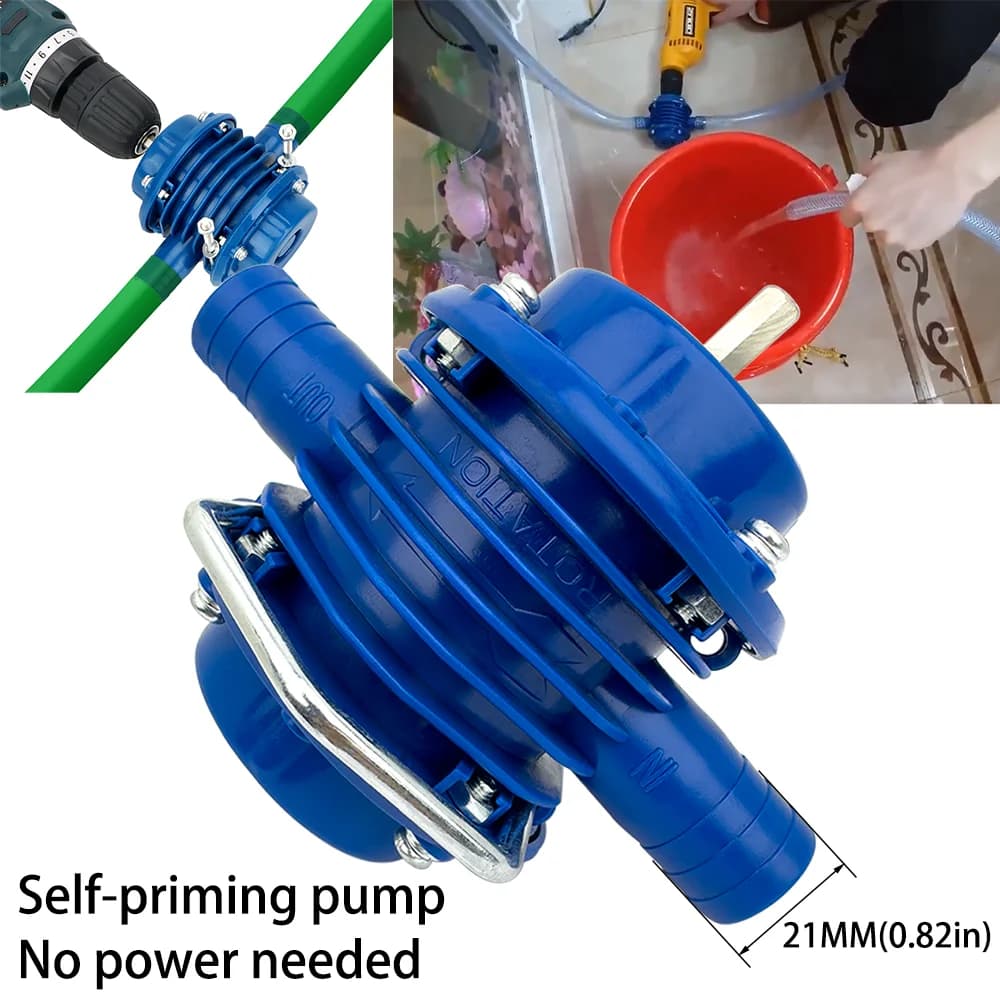 Portable Electric Drill Pump Self-priming Liquid Transfer Pump Diesel Fluid Pump Pumping Household Garden Outdoor Tools