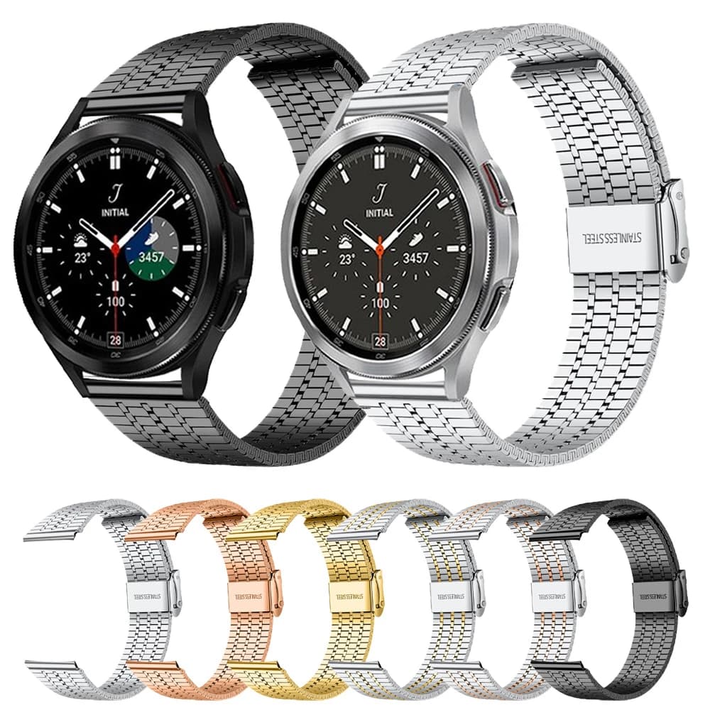 Stainless Steel Strap For Samsung Galaxy Watch 6 4 Classic 43mm 47mm Metal Bracelet Watch 6 5 Pro 44mm 40mm Active2 20 22mm Band