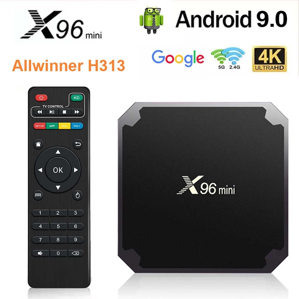 Smart TV BOX X96 Mini Android 9 Allwinner H313 Youtube 4K 1080P WiFi 2.4G LAN Ethernet Google Streaming Media Player Set Top Box