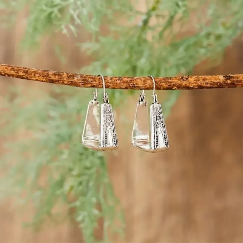 Geometric Irregular Ring Earrings Alloy Jewelry Classic Ethical Style Women