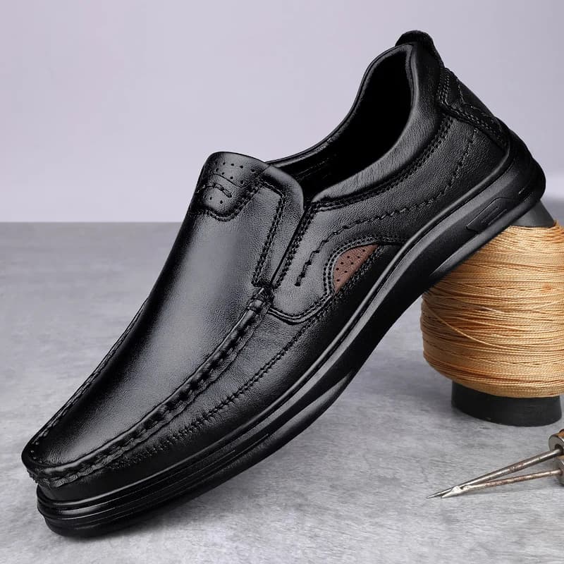 Men Genuine Leather Casual Shoes Men lace up High Quality Brand Mens Business Shoes Classic Wedding Formal Dress Oxfords Man