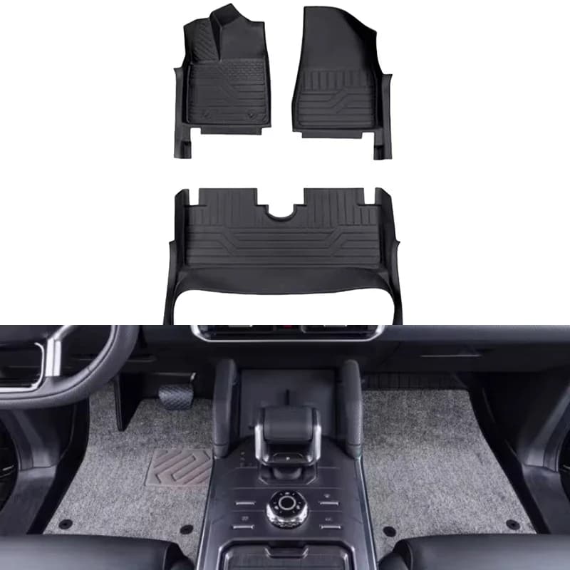 Car TPE Foot Mat Fit for JETOUR Traveler T2 2023-2024 Imitation Cashmere Full Cover Foot Mat Car Interior Accessories