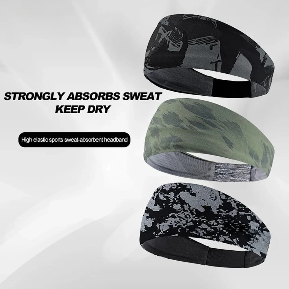 1pc Running Sweat Absorbing Sports Hair Band Yoga Breathable Antiperspirant Band Men's and Women's Basketball Hair Band