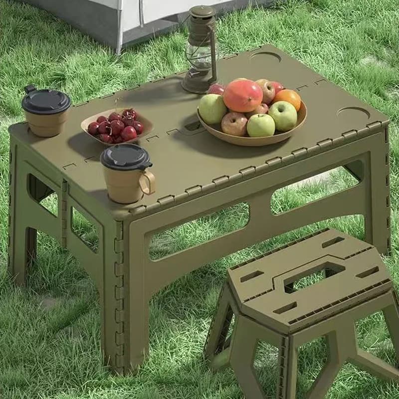 Folding Portable Outdoor Extended Plastic Camping Table Simple Daily Necessities Suitable Gatherings Games Exhibition IGT Tables