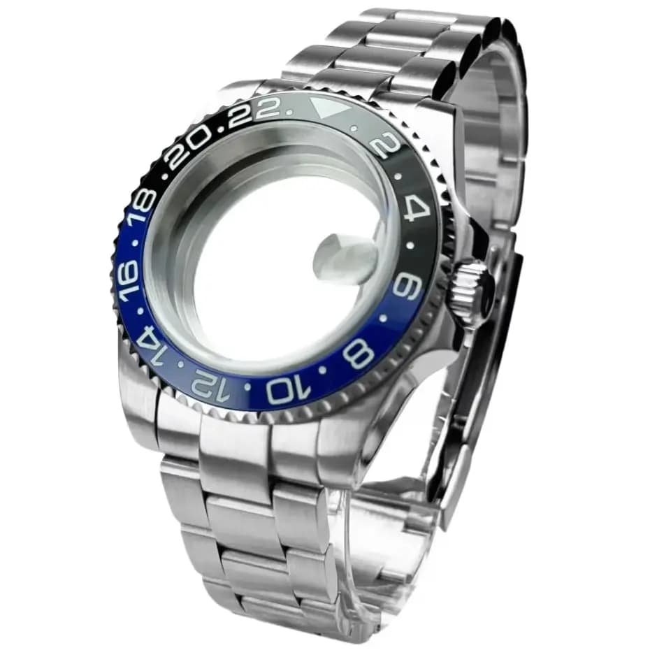 40mm 200m Waterproof NH34 NH35 NH36 Watch Case Accessories for Oyster Band SUB Watch Maker 120clicks BGW9 blue lume Bezel