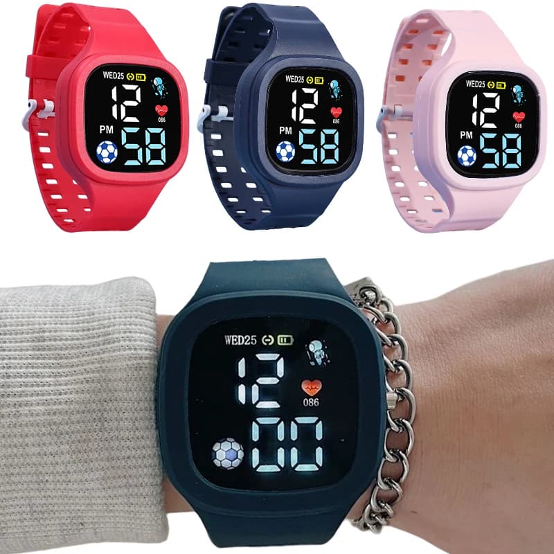 Electronic Sport Digital Wrist Watches for Kids Waterproof Fashion Smart Children LED Dial Watches Girls Boys Student Clock