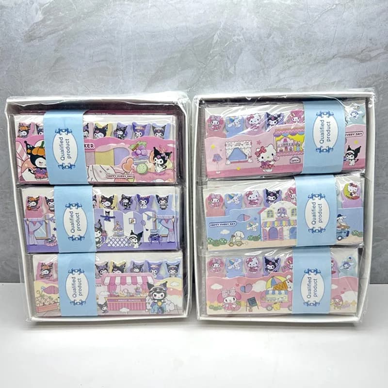 45pcs/lot Sanrio Kitty Kuromi Memo Pad Sticky Notes Kawaii N Times Stationery Scrapbooking label Post Office School Supplies
