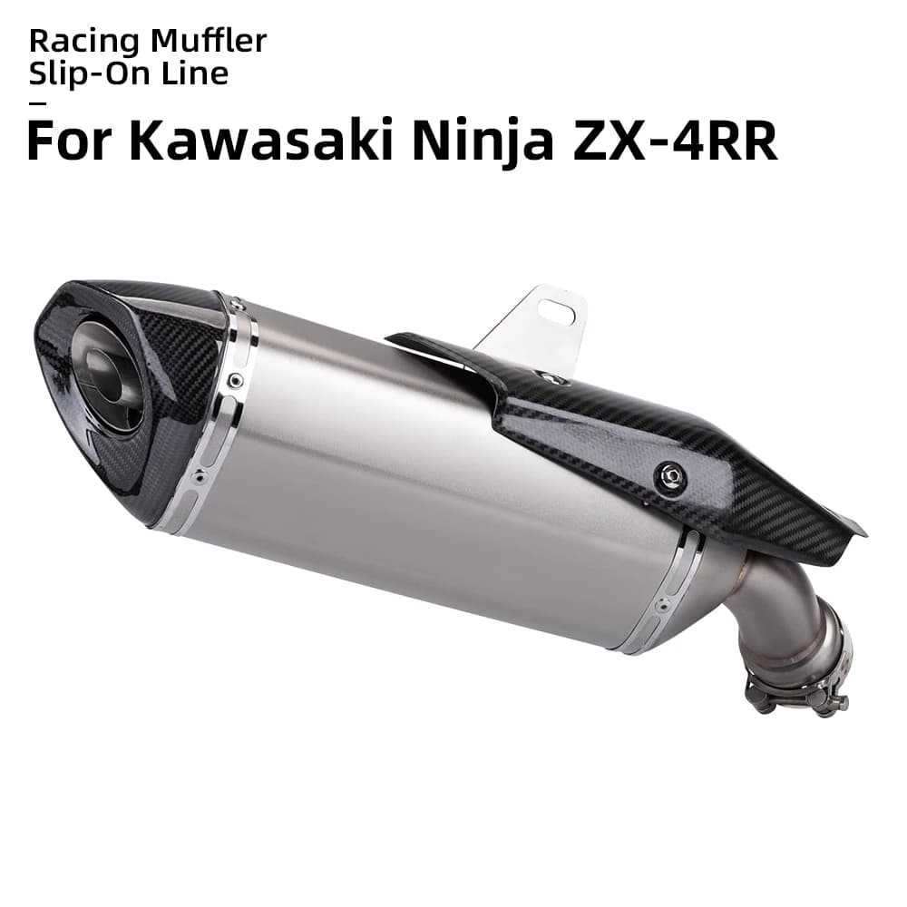 High Performance, Modified Carbon Exhaust Muffler, DB Killer,Modify,Suitable for ZX4R, ZX4RR Motorcycle, 470mm