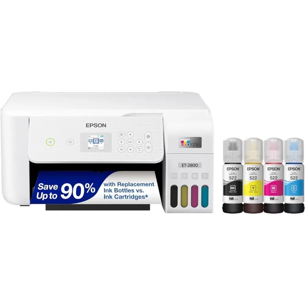EcoTank ET-2800 Wireless Color All-in-One Cartridge-Free Supertank Printer with Scan and Copy – The Ideal Basic Home Printer