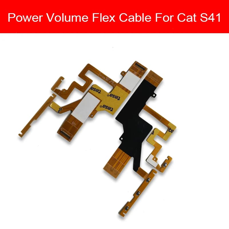 Up/Down Volume Flex Cable For Cat S41 Switch On/off Power Control Button Flex Ribbon Cable Spare Replacement Repair Parts
