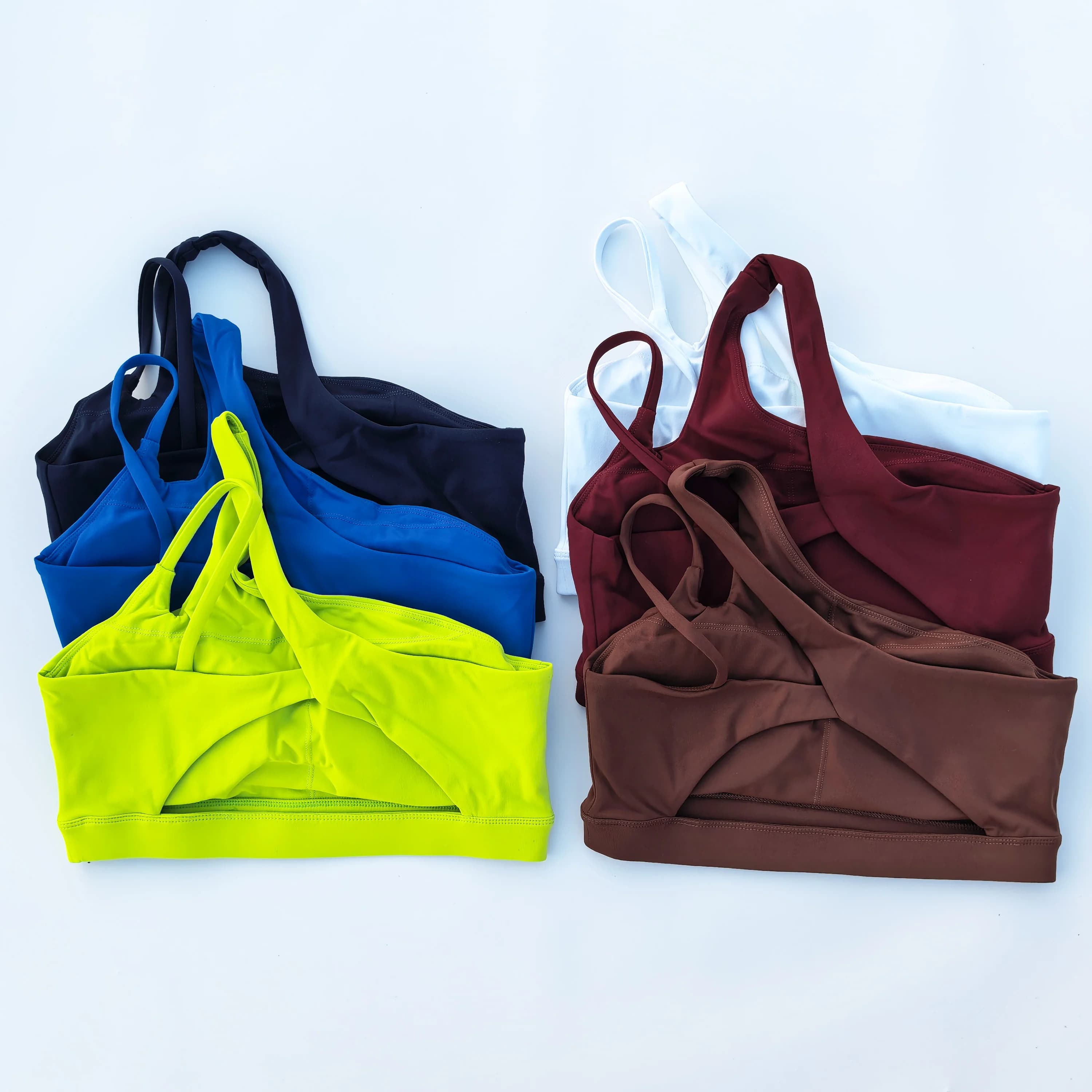 Sexy Sports Bra Diagonal Shoulder Strap Yoga Bra Detachable Sports Underwear Fitness Bra Workout Yoga Underwear Crop Tops