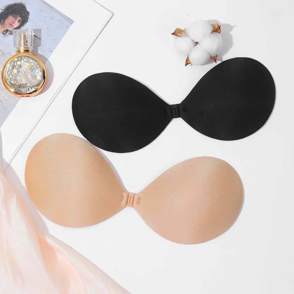 Sexy Women Invisible Push Up Bra Self-Adhesive Silicone Bust Front Closure Sticky Bra Skin Backless Strapless Bra