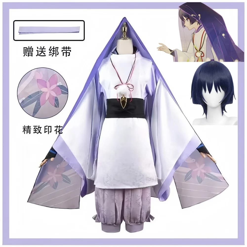 Wanderer Kabukimono Cosplay Game Costume Wig Halloween Party Set