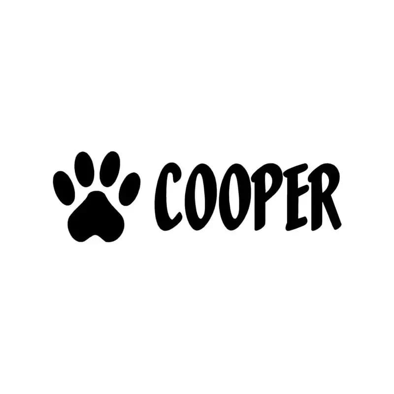 Personality Pet Paw Print With Name Personalized Vinyl Decal Car Sticker Black/Sliver ,10cm