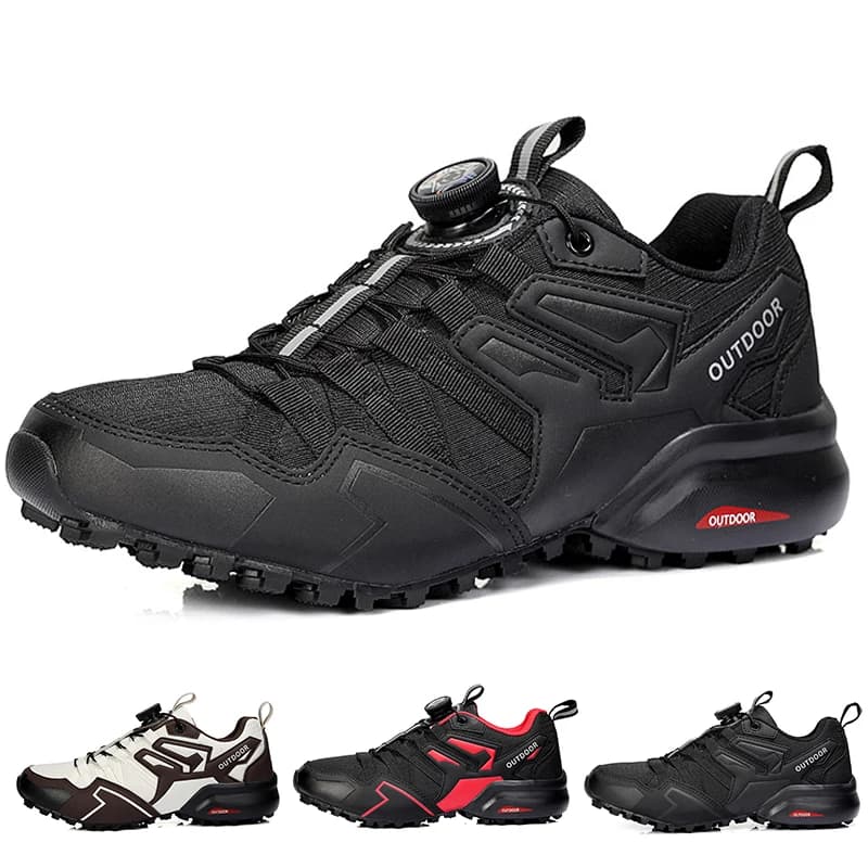 Men's Casual Sports Shoes Size 40-47 Rotating Lace-Up Men's Shoes Outdoor Non-Slip Breathable Comfortable Men's Sports Shoes