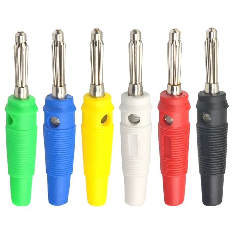 20/100/500Pcs 4MM Banana Plug Audio Speaker Connectors Amplifier Binding Post Banana Jack Plug For Cable Terminals