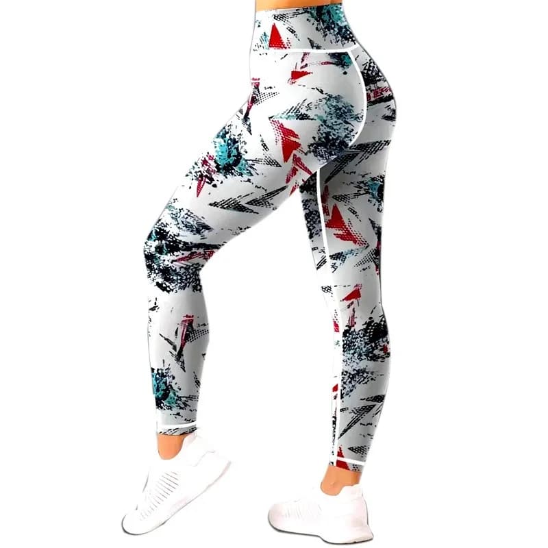 New Sports Leggings Digital Printing Leggings Women's High-waisted Trousers Fitness Seamless Yoga Pants Cycling Sweatpants