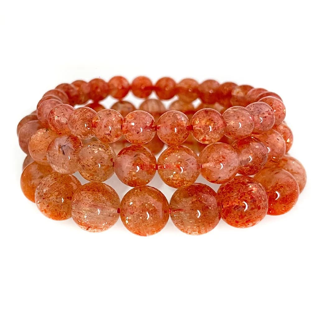 1PC High Quality Wholesale Natural A++++ Gold Sunstone Bracelet 6mm 8mm 10mm For Jewelry Making Design Gift for Lady