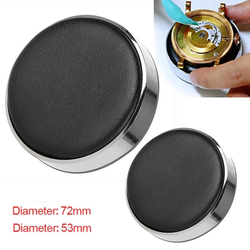 Professional Watch Jewelry Movement Casing Cushion Pad Leather Protecting Holder for Watchmaker Watch Repair Tool Accessories