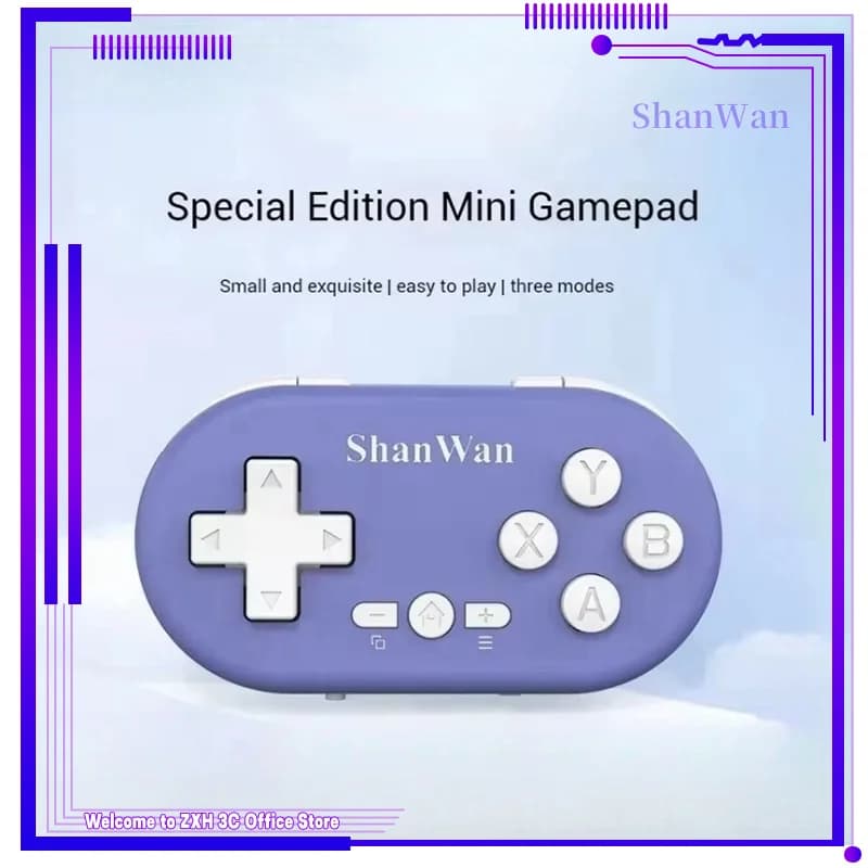 Shanwan Lightweight Wireless Bluetooth Mini Collectible Game Gamepad Portable Multi Platform Wireless Connectivity Controller