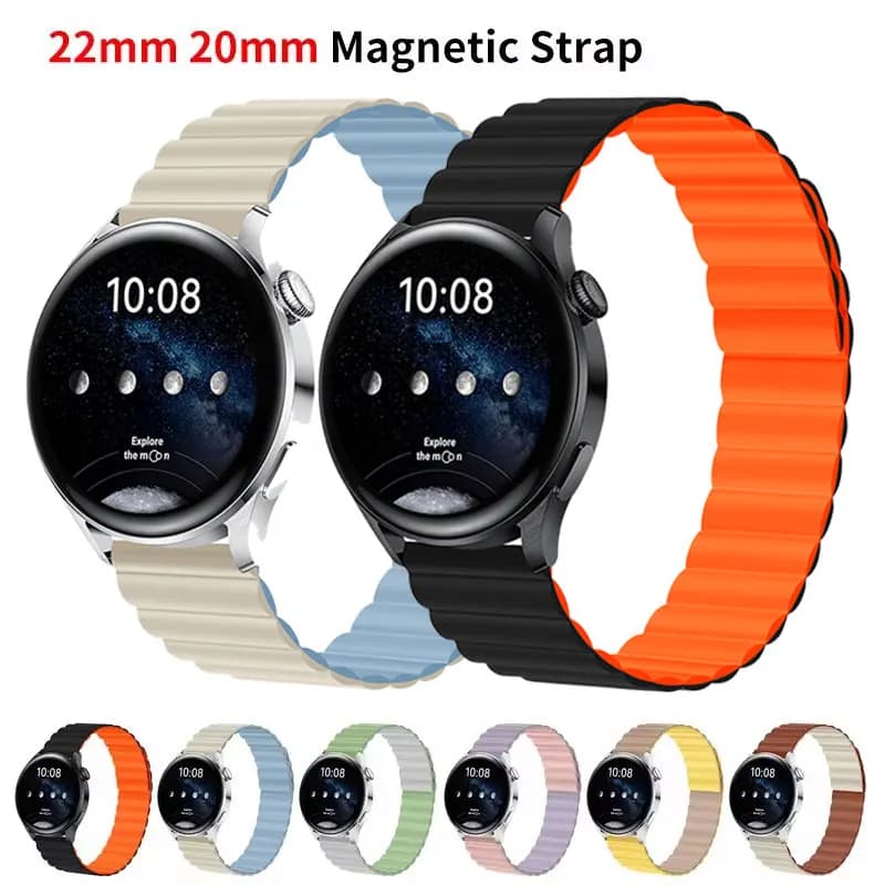 Magnetic Loop Strap For Samsung Galaxy Watch 7 6 5 4 40MM 44MM 6 Classic 46 43 47mm/5 Pro 45mm Band Silicone 20mm 22mm Watchband