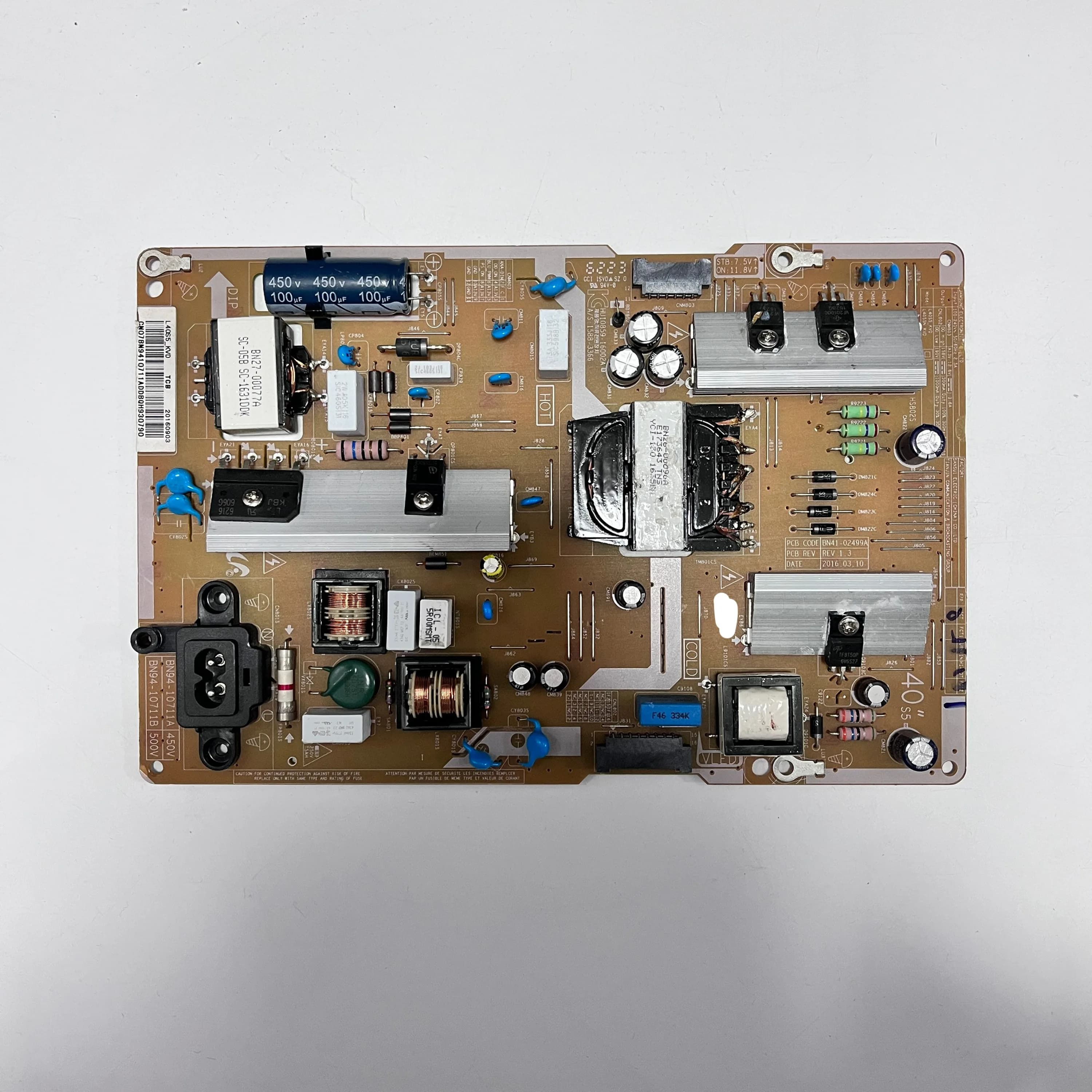 Genuine Original TV Power Supply Board BN94-10711A = BN94-10711B = BN41-02499A Suitable For LCD TV Model UA40KU6000GXXP Parts