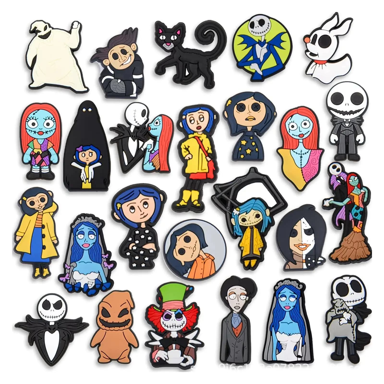 5-25pcs/SET Coraline & the Secret Door Cartoon Series for Shoe Charms Accessories DIY Decoration for Classic Clog Kids Gifts