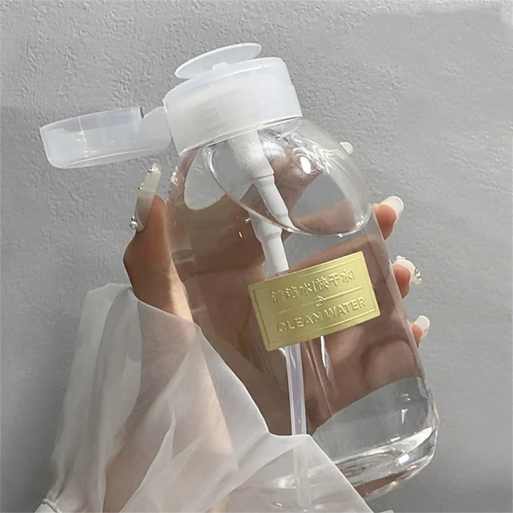 300/500ML Nail Refillable Bottles Empty Press Pump Dispenser Nail Art Polish Remover Cleaner Makeup Bottle Manicure Tool