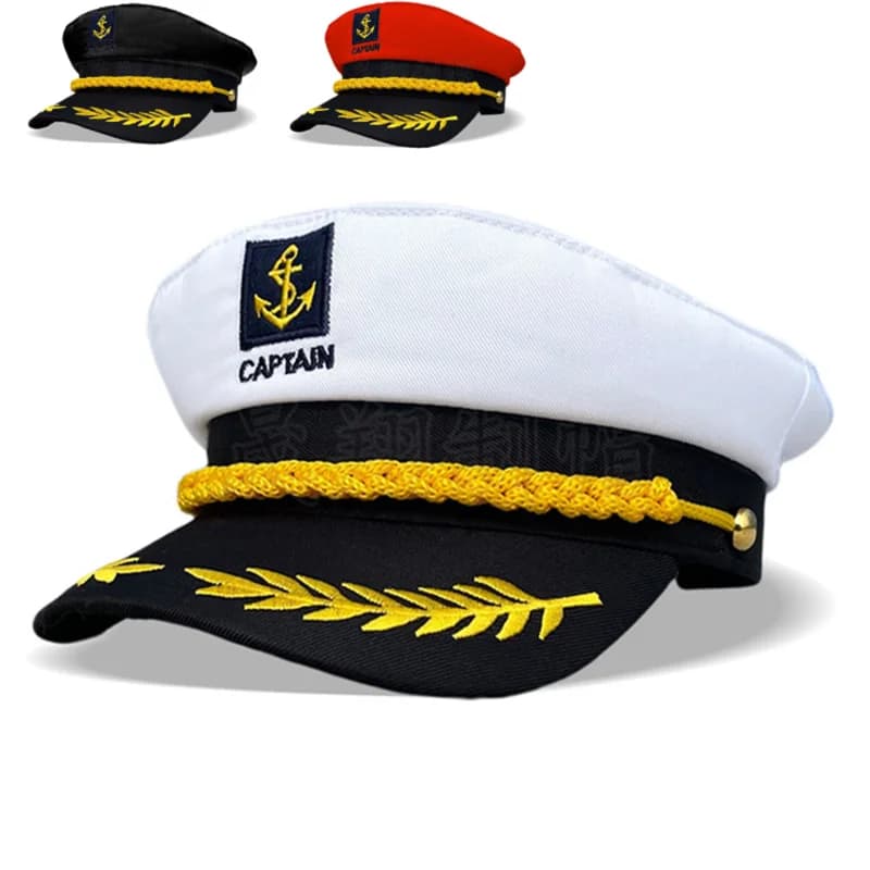 Adult Yacht Sailor Captain Hat Adjustable Men's and Women's Party Hat Makeup Ball Dressing Event Excellent Stylish Accessories